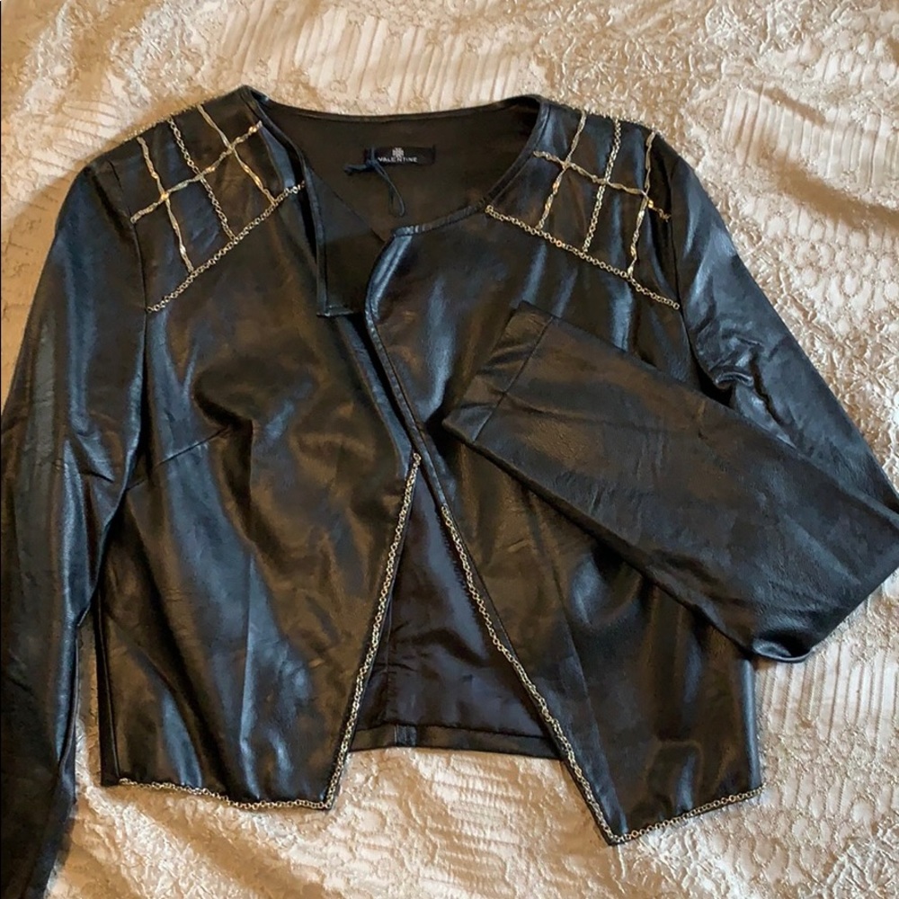 Valentine Leather Detailed Jacket